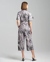 Natori Women's Animal-Print Cropped Jumpsuit