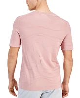 Alfani Men's Tonal Wave Jacquard T-Shirt, Created for Macy's