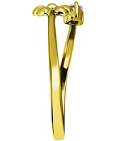 Giani Bernini Cubic Zirconia Flower Bypass Toe Ring, Created for Macy's