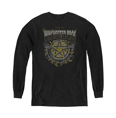 Supernatural Boys Youth Winchester Bros Long Sleeve Sweatshirt