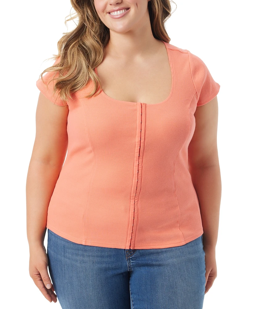 Jessica Simpson Trendy Plus Min Cap-Sleeve Top