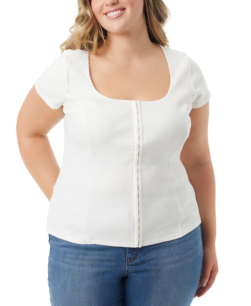 Jessica Simpson Trendy Plus Min Cap-Sleeve Top