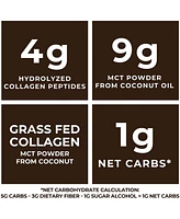 Lcp 16oz Chocolate Keto Mct Powder + Collagen + Prebiotic Acacia Fiber. Mct Creamer. Mct Oil Powder from Coconuts. Mct Collagen Powder, Grass Fed, Per