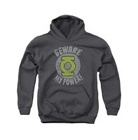 Green Lantern Boys Youth Beware Pull Over Hoodie / Hooded Sweatshirt