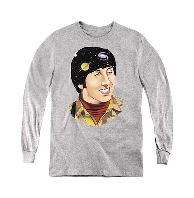 Big Bang Theory Boys Youth Howard Space Long Sleeve Sweatshirt