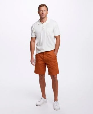 Weatherproof Vintage Mens Short Sleeve Polo Sweater 9 Cotton Twill Stretch Shorts
