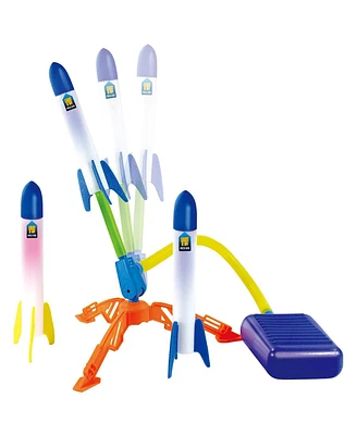 Nothing But Fun Toys Air-Powered Light Up Jump Rockets with Led Lights