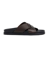 Bruno Magli Men's Bologna Leather Crisscross Sandals