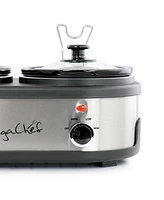 Megachef Dual 1.5 Quart Crock Buffet Slow Cooker