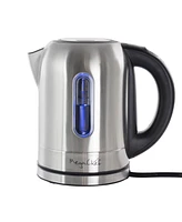 MegaChef 1.7Liter Stainless Steel Electric Tea Kettle with 5 Preset Temperature