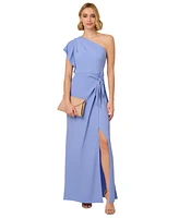 Adrianna Papell Women's Side-Tied One-Shoulder Gown