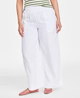 On 34th Women's Linen-Blend High-Rise Wide-Leg Pants, Created for Macy's