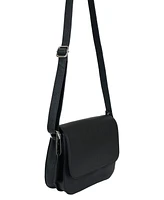 Mancini Pebble Alison Leather Crossbody Handbag