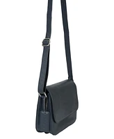 Mancini Pebble Alison Leather Crossbody Handbag