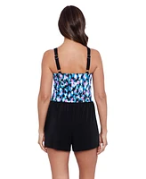 Women's ShapeSolver Crossover Skort Swim Romper