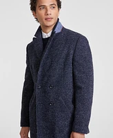 Tommy Hilfiger Men's Modern-Fit Blue Overcoat