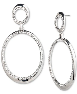 Givenchy Pave Crystal Open Drop Statement Earrings