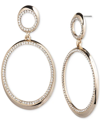 Givenchy Pave Crystal Open Drop Statement Earrings