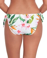Lauren Ralph Women's Side-Tie Floral-Print Hipster Bikini Bottoms