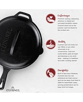 Cuisinel Cast Iron Skillet Set 8" inches + 10" inches + 12" inches