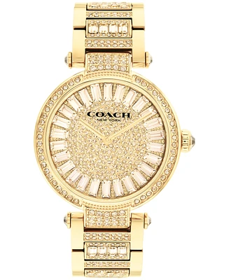 Coach Women's Cary Gold-Tone Stainless Steel Crystal Watch 34mm