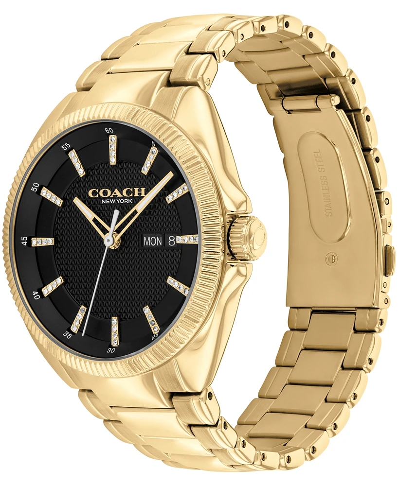 Coach Men's Jackson Gold-Tone Stainless Steel Watch 45mm