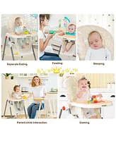 Folding Baby High Dining Chair with 6-Level Height Adjustment