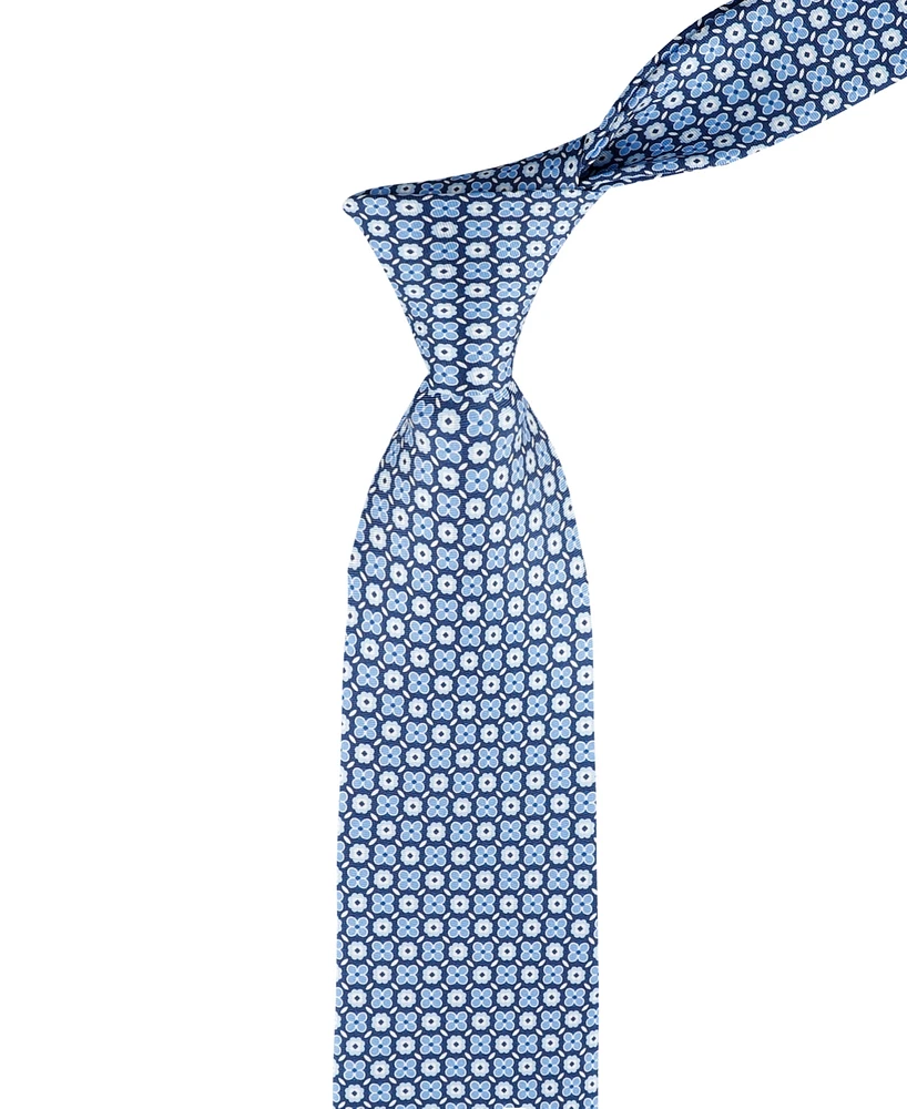 Tommy Hilfiger Men's Classic Floral Geometric Silk Tie
