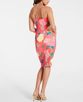 Guess Women's One-Shoulder Floral Bodycon Dress