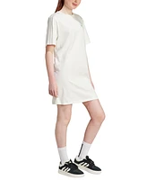 adidas Women's Active Essentials 3-Stripes Single Jersey Boyfriend Tee Dress