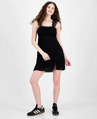 Self Esteem Juniors' Lace Trim Mini Dress
