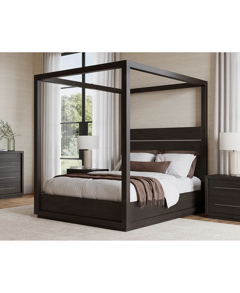 Tivie 3pc Bedroom Set (California King Canopy Bed + Dresser Nightstand), Created for Macy's