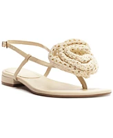 Arezzo Women's Isla Flower Flat Sandals