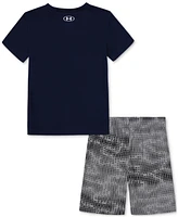 Under Armour Toddler & Little Boys Logo T-Shirt Printed Shorts, 2 Piece Set