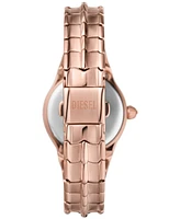 Diesel Women's Vert Three Hand Rose Gold-Tone Stainless Steel Watch 32mm