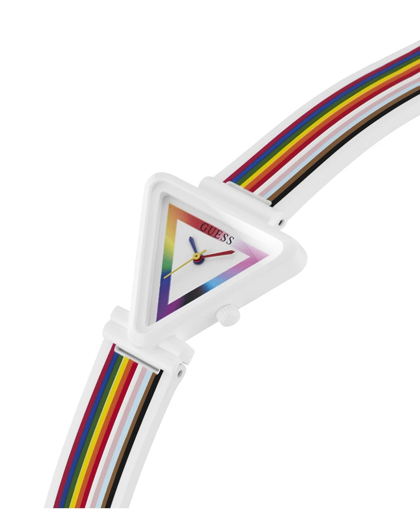 Guess Women's Analog Rainbow Silicone Watch, 31mm