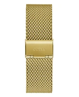 Guess Men's Analog Gold-Tone Stainless Steel Mesh Watch, 44mm