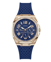 Guess Women's Multi-Function Blue Silicone Watch, 40mm