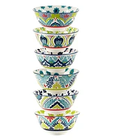 Certified International Talavera Set of 6 All Purpose Bowls, 6.25" 6 Asst