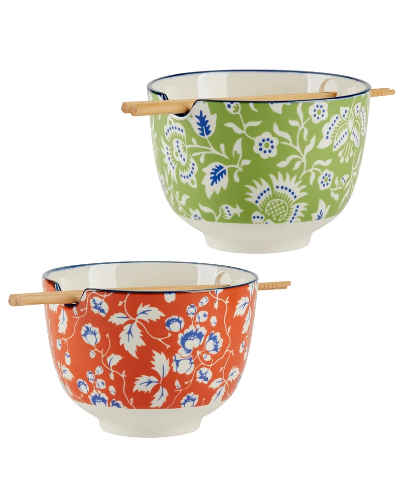 Certified International Panache Set of 2 Ramen Bowls, 2 Asst