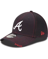 Men's New Era Atlanta Braves Navy Blue Neo 39THIRTY Stretch Fit Hat