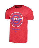Men's Contenders Clothing Heather Red Top Gun Crest T-shirt