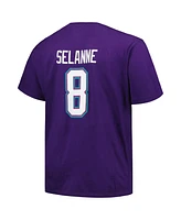 Men's Mitchell & Ness Teemu Selanne Purple Anaheim Ducks Big and Tall Name Number T-shirt