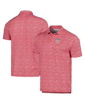 Men's Antigua Red Usmnt Terrace Polo Shirt
