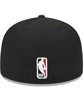 Men's New Era Black Miami Heat Checkerboard Uv 59FIFTY Fitted Hat