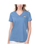 Women's Margaritaville Blue Denver Broncos Game Time V-Neck T-shirt
