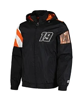 Men's Starter Black Martin Truex Jr Red Zone Full-Zip Jacket