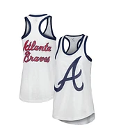 Women's G-iii 4Her by Carl Banks White Atlanta Braves Tater Tank Top