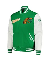 Men's Pro Standard Green Florida A&M Rattlers Script Wool Full-Zip Varsity Jacket