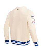 Men's Pro Standard Cream New England Patriots Retro Classics Fleece Pullover Sweatshirt
